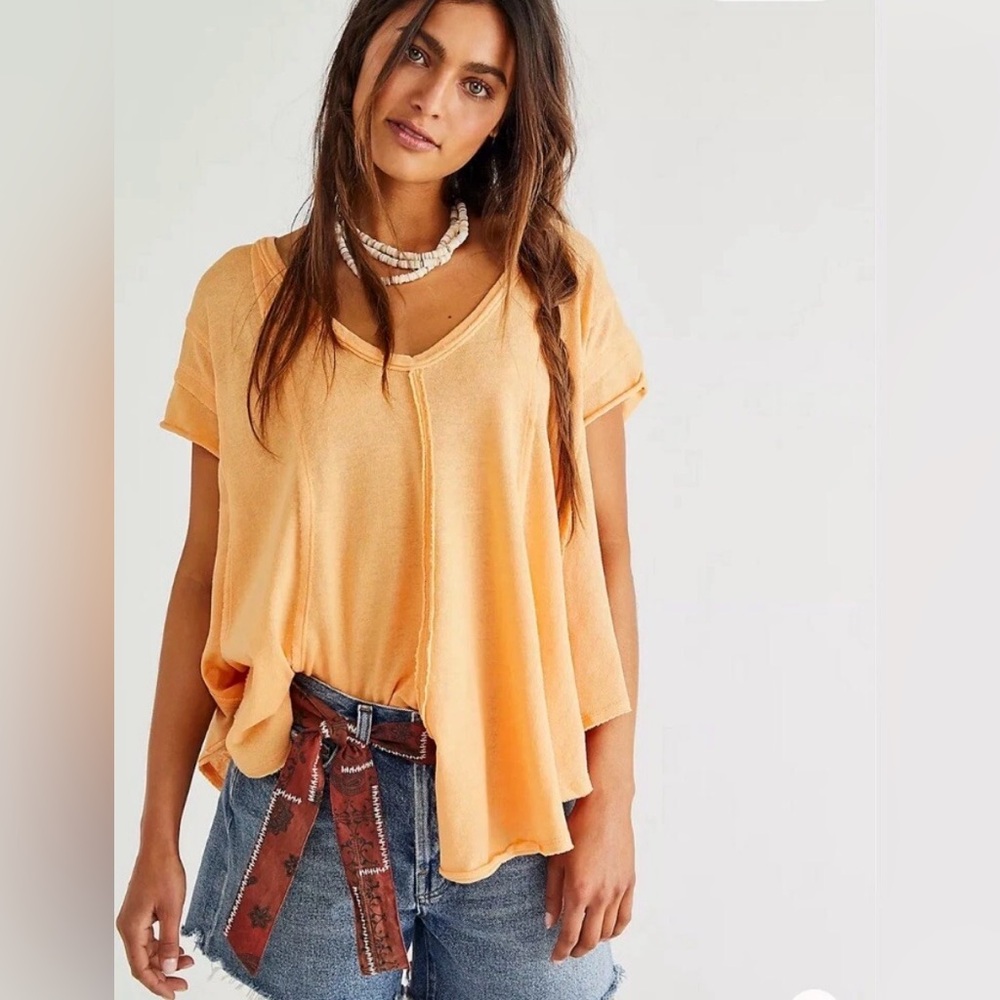 We The Free Canteloupe Sammie Tee Size Small